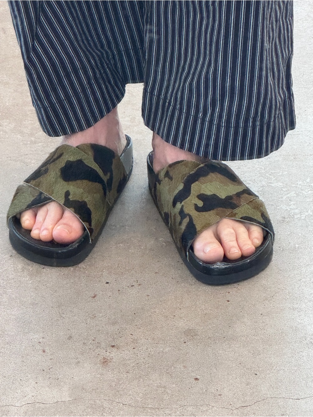 Sam Edelman Camo Pony Fur Sandal 8